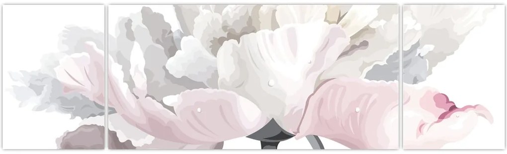 Obraz - Kwiat róży (170x50 cm)