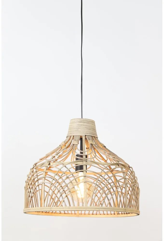 Lampa sufitowa z rattanowym kloszem ø 42 cm Pocita – Light & Living
