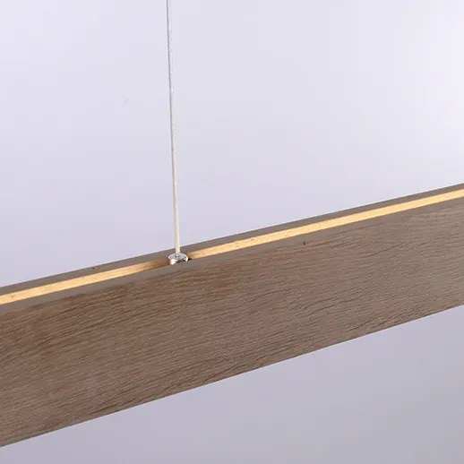 Lampa wisząca brązowa 121 cm zintegrowane LED ze zdalnym sterowaniem - Ajdin Nowoczesny Oswietlenie wewnetrzne