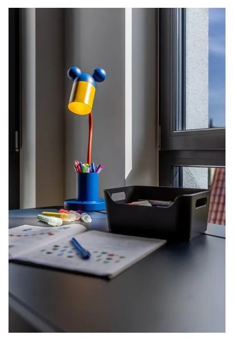 Niebieska lampa stołowa z metalowym kloszem (wysokość 50 cm) Mouse – GTV