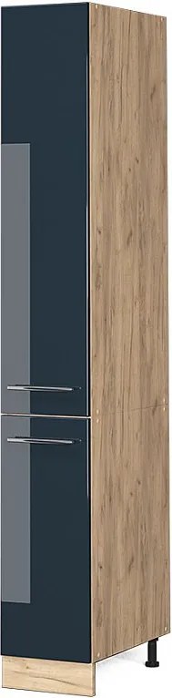 Szafka aptekarska ciemnoniebieski wysoki połysk 30x58x206.8 fame-line