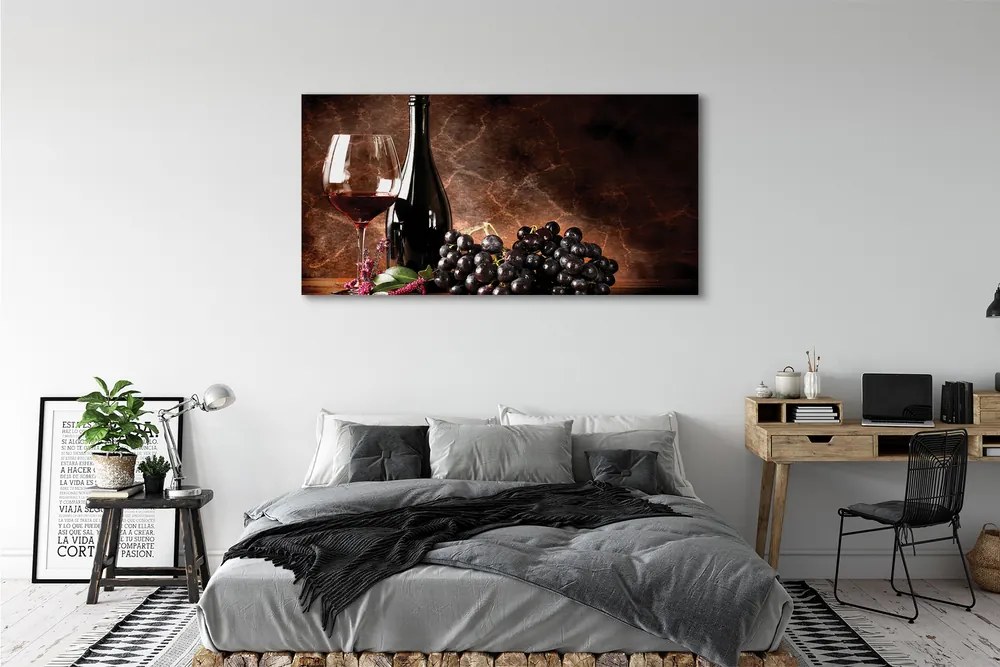 Duży obraz na płótnie Rubinowe Wino W Kieliszku