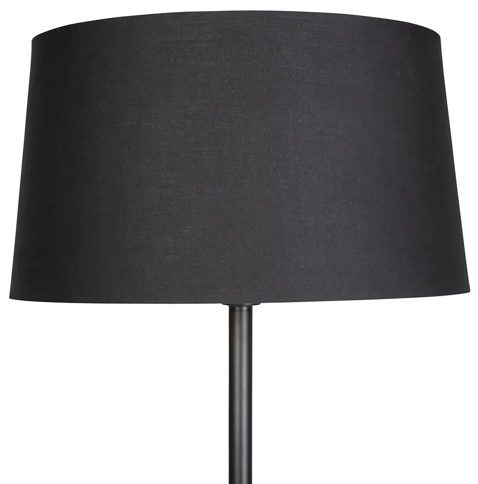 Inteligentna lampa stojąca czarna z czarnym kloszem 45 cm w tym Wifi A60 - Simplo Nowoczesny Oswietlenie wewnetrzne