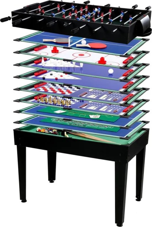 Wielofunkcyjny stół do gry 15 w 1 - czarny