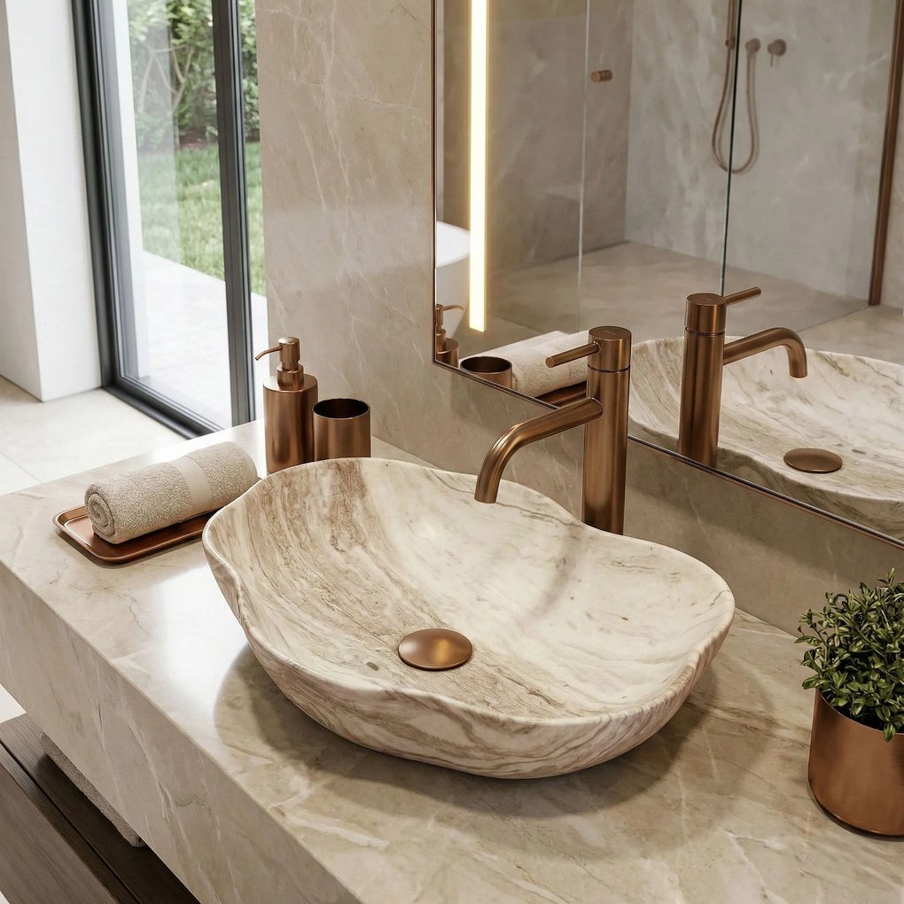 Umywalka nablatowa Rea Pearl Saturn