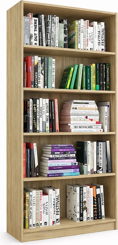 Duży regał na książki dąb sonoma P7-F16