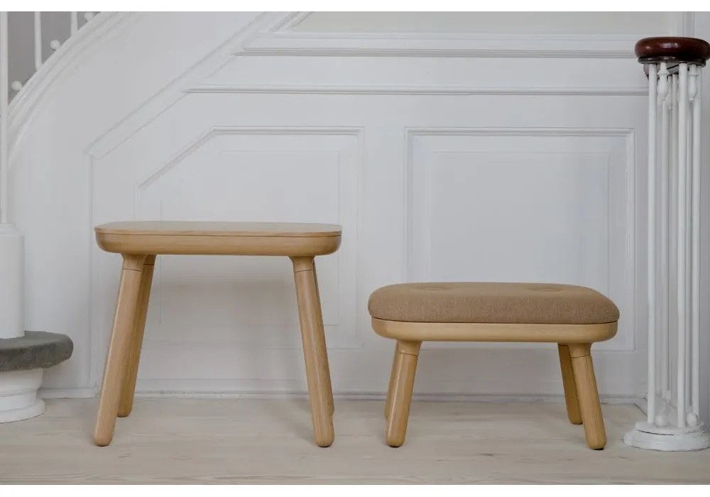 Jasnobrązowo-naturalny stołek Paff Low – UMAGE