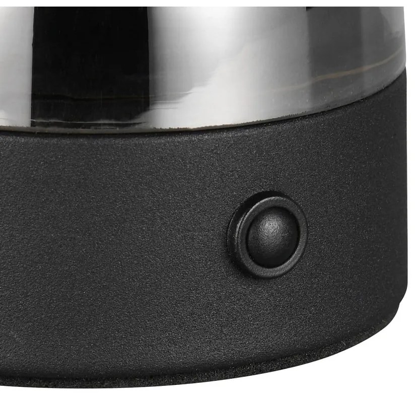 Szara lampa stołowa LED ze szklanym kloszem (wysokość 18 cm) Dooley – Reality