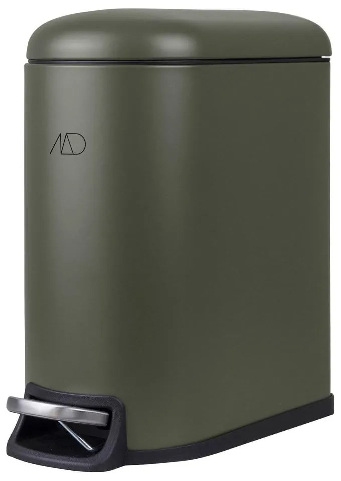 Ciemnozielony metalowy kosz na śmieci z pedałem 5 l Mini Walther – Mette Ditmer Denmark