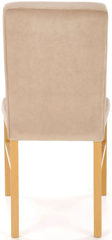Beżowe drewniane krzesło tapicerowane - Combra 3X
