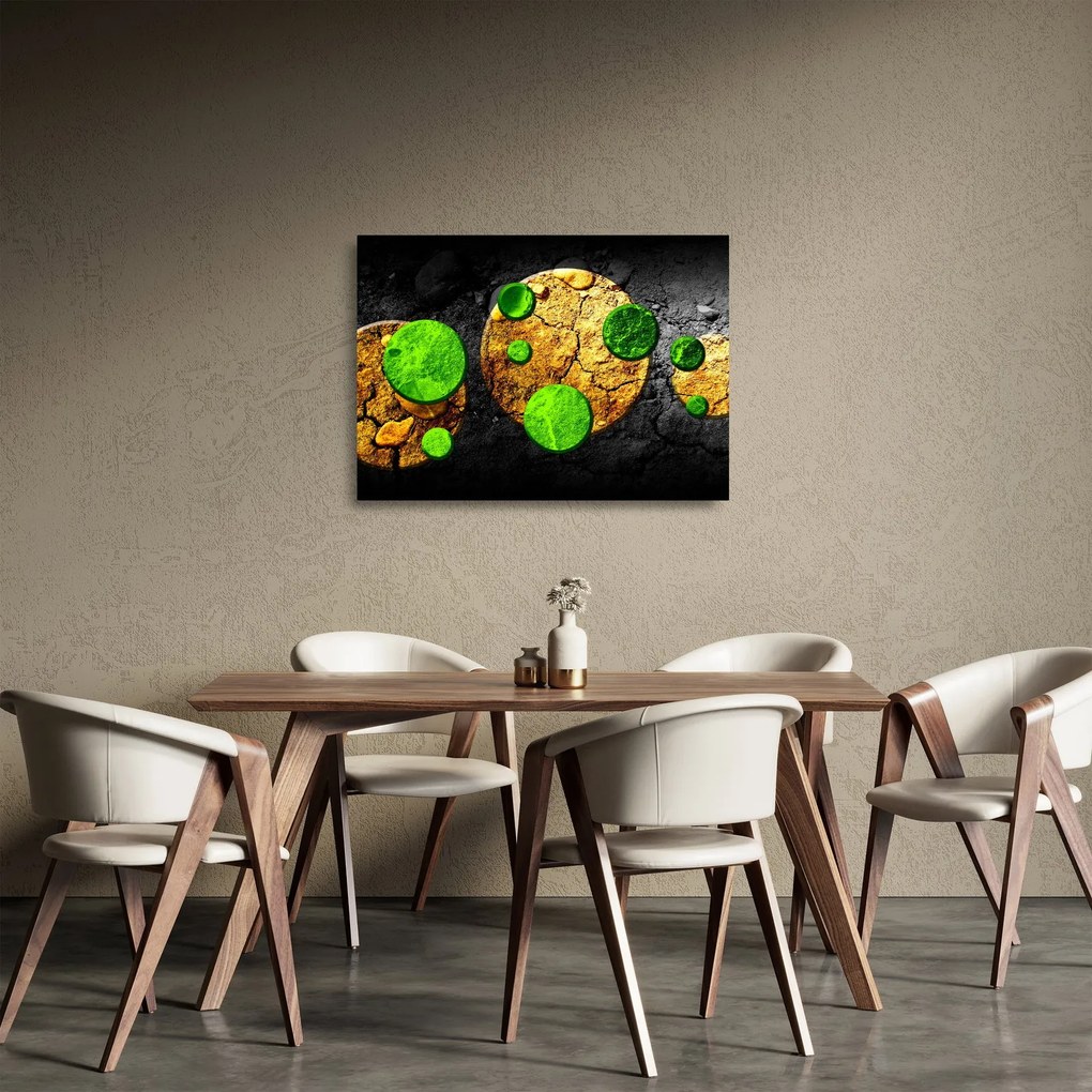 Obraz na szkle abstrakcji - Kule (70x50 cm)
