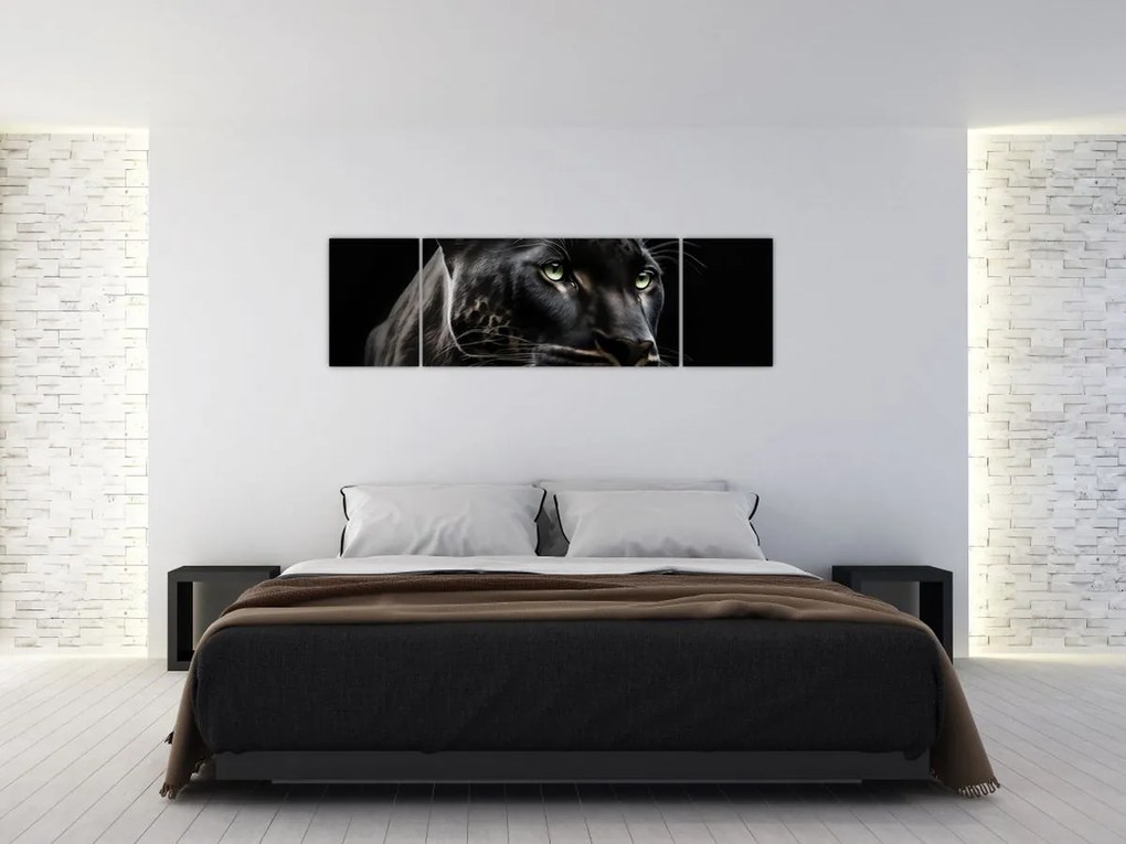 Obraz - Czarna Pantera (170x50 cm)