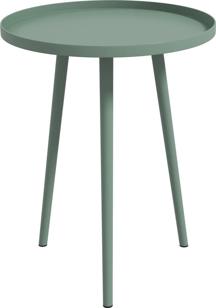 Outsunny Stolik pomocniczy, stolik kawowy, stół ogrodowy, stolik tarasowy do ogrodu, balkonu, ze stali, 40 x 40 x 50 cm, Zielony