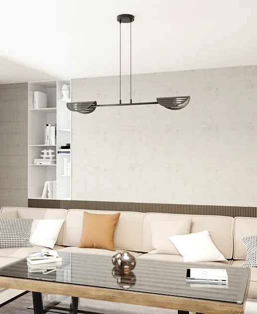 Czarna nowoczesna metalowa lampa wisząca - 28X D167 K9-P21