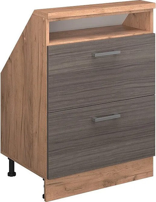 Szafka kuchenna na dach skośny szlachetna szarość 60x46x81.6 r-line