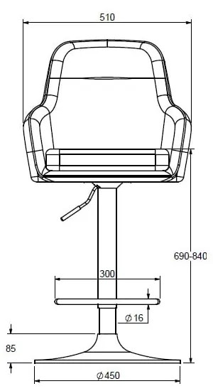 Szare hokery zestaw 2 szt. (wysokość siedziska 69 cm) Avola – Unique Furniture