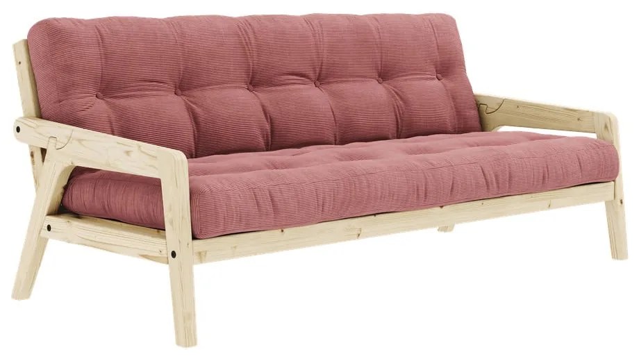 Różowa rozkładana sofa 190 cm Grab Clear – Karup Design