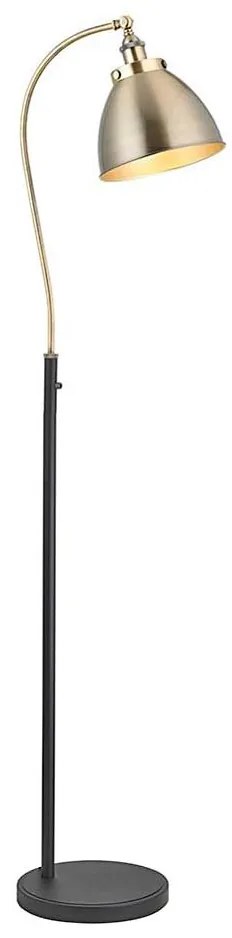 Endon 98748 - Lampa stojąca FRANKLIN 1xE27/10W/230V mosiądz/czarny