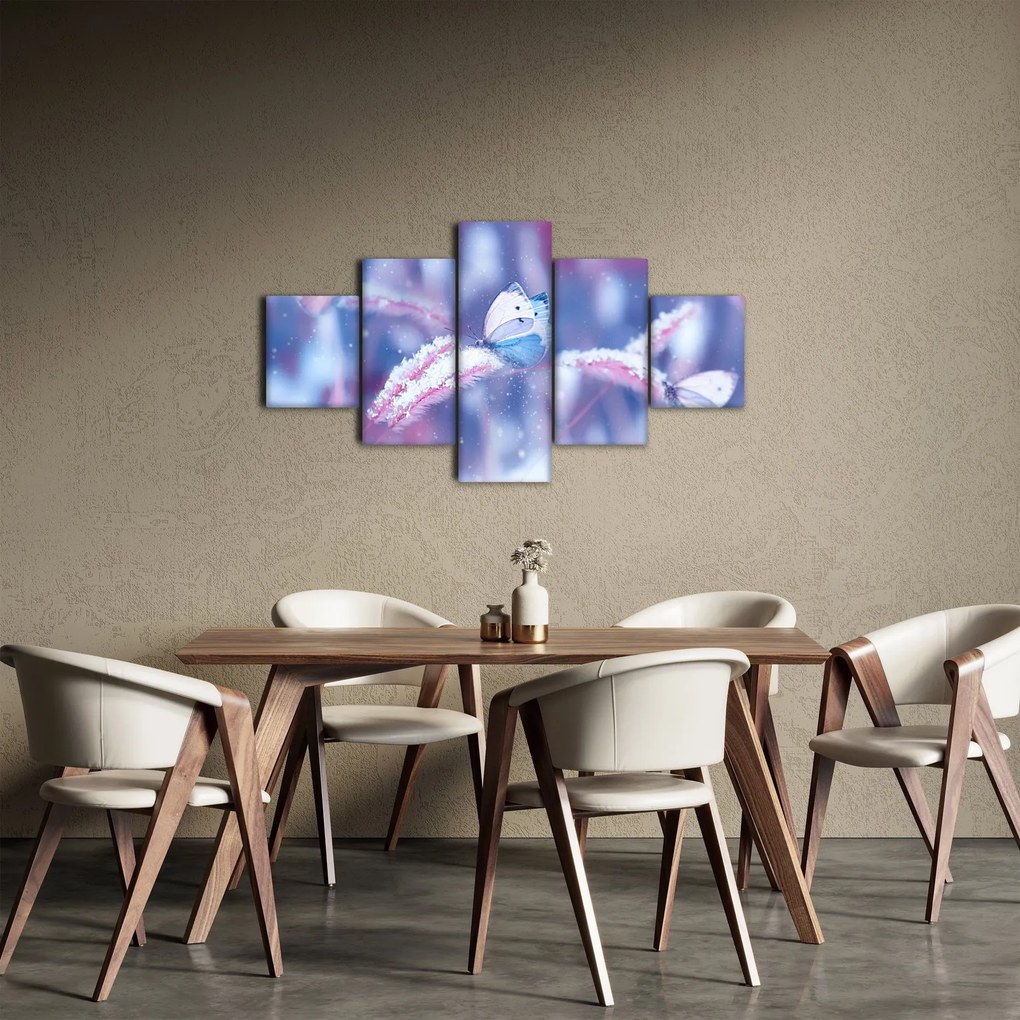 Obraz - Motyle zimą (125x70 cm)