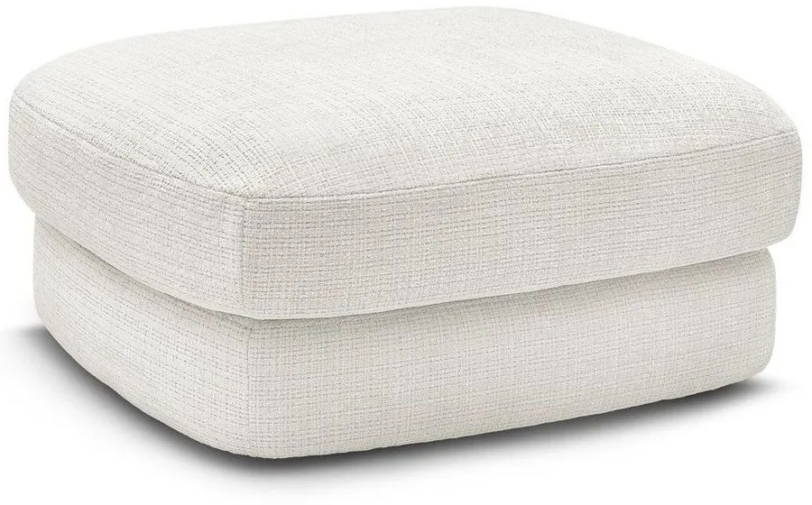 Biały podnóżek z tkaniny szenilowej Leonore – Bobochic Paris