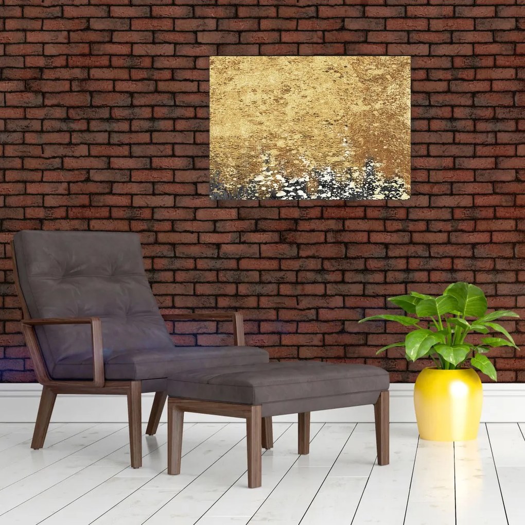 Obraz - Złota struktura N⁰3 (70x50 cm)