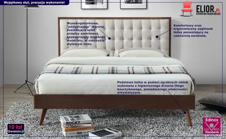 Łóżko do sypialni beż + orzech P6-D58