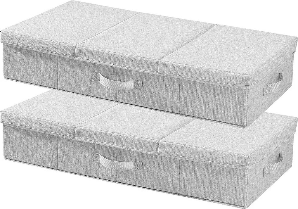 Torby do Przechowywania SucceBuy pod Łóżkiem 2 Sztuki 48 L, Organizer na Buty pod Łóżkiem 80,5x40,5x15,5 cm, Pudełko do Przechowywania na Ubrania