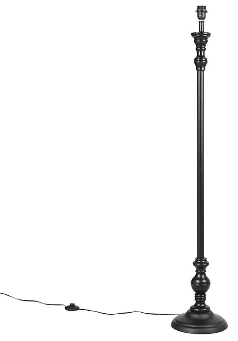 Klasyczna lampa podłogowa czarna - Classico klasyczny/Antyczny Oswietlenie wewnetrzne