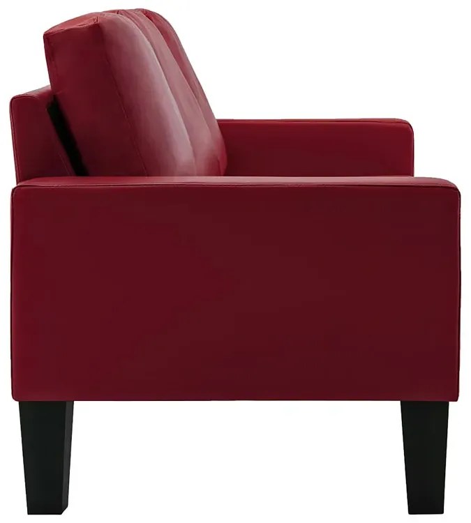 Bordowa nowoczesna tapicerowana sofa - Revex 3X