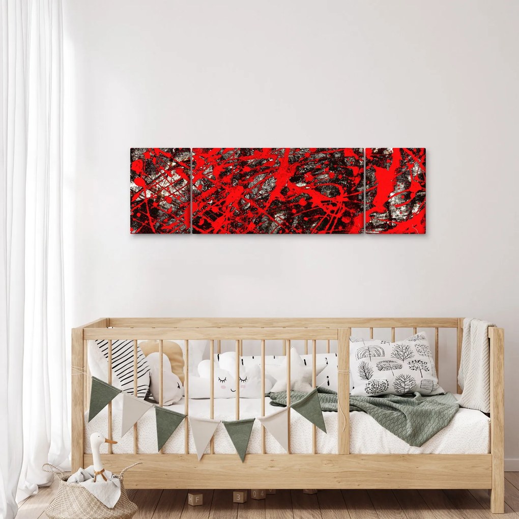Obraz - Ekspresyjna abstrakcja (170x50 cm)