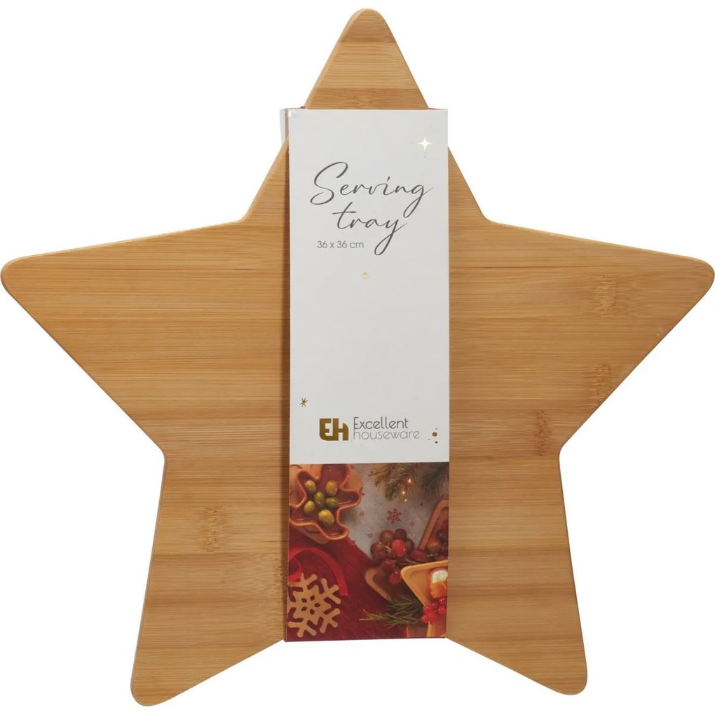Świąteczna deska do serwowania z bambusa Gwiazda