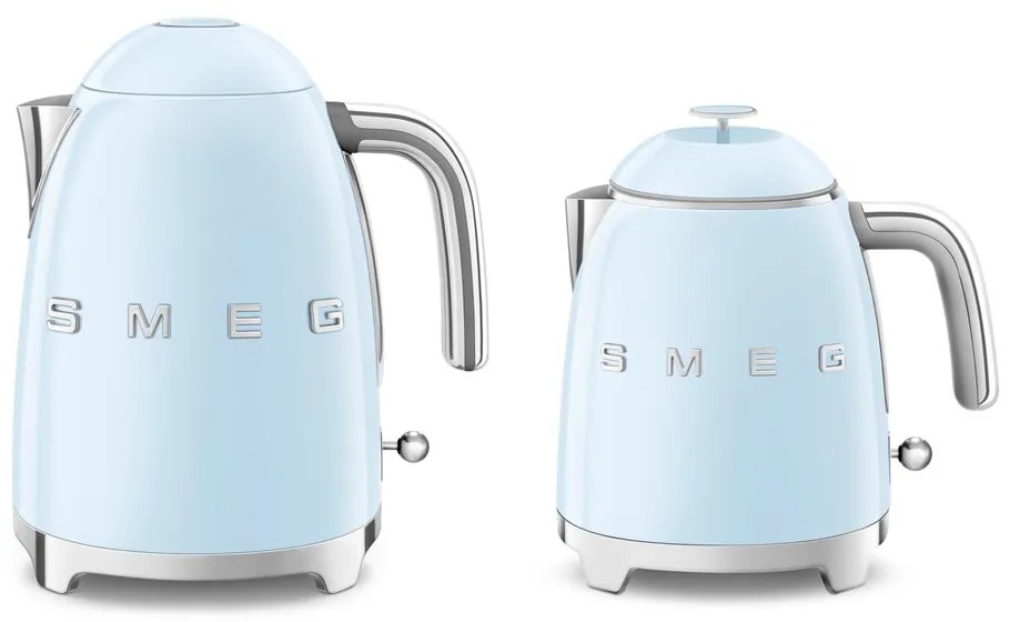 Jasnoniebieski czajnik elektryczny ze stali nierdzewnej 800 ml Retro Style – SMEG