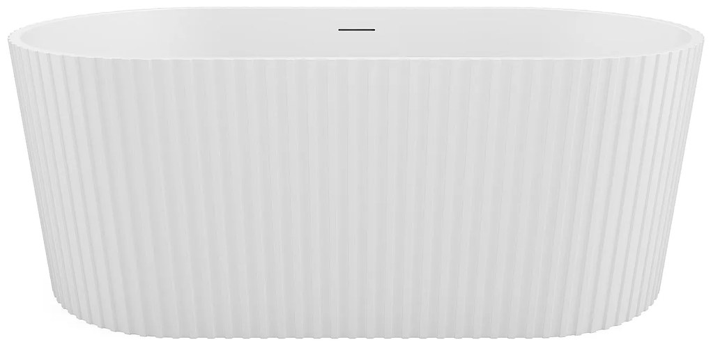 Wanna wolnostojąca akrylowa ryflowana - Biały mat - 220 l - 150 x 75 x 58 cm - ALIENA