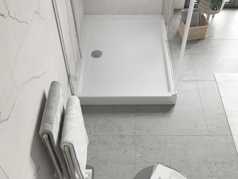 Mexen Flow+ brodzik prostokątny 90 x 80 cm, biały połysk - 46R108090H