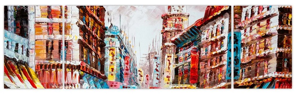 Obraz - Hong Kong, obraz olejny (170x50 cm)