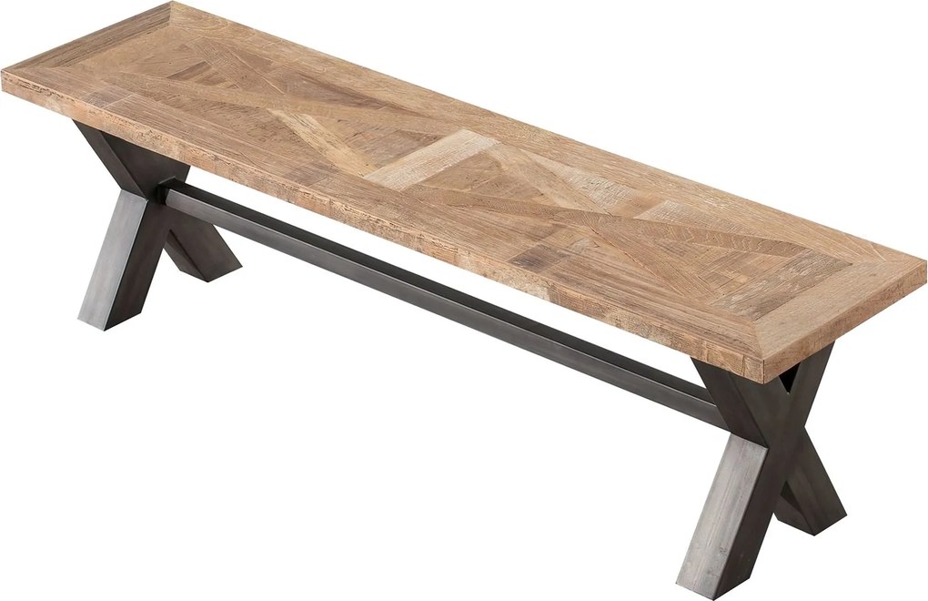 Ławka Moscal 160x40x46 black&natural