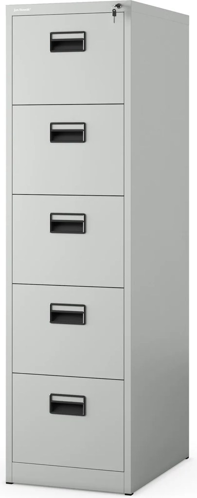 Metalowa szafka kartotekowa 46x62x163 cm Sara V005 szara