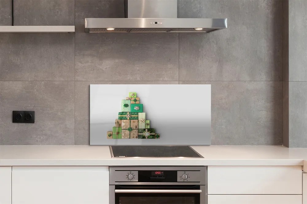 Panel szklany do Kuchni Bożonarodzeniowe Prezenty