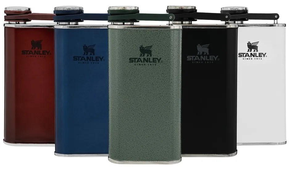 Zielona piersiówka ze stali nierdzewnej 230 ml Easy-Fill Wide Mouth Flask Hammer Tone Green – Stanley