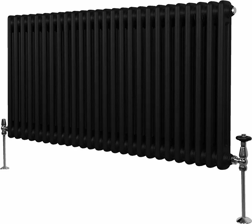Tradycyjny grzejnik 2-kolumnowy - 600 x 1192 mm - czarny