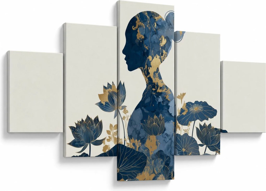Obraz - Marmurowy profil kobiety (125x70 cm)