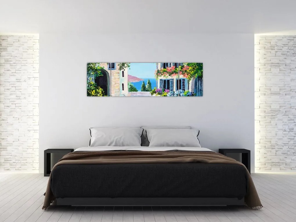 Obraz - Grecka aleja, obraz olejny (170x50 cm)