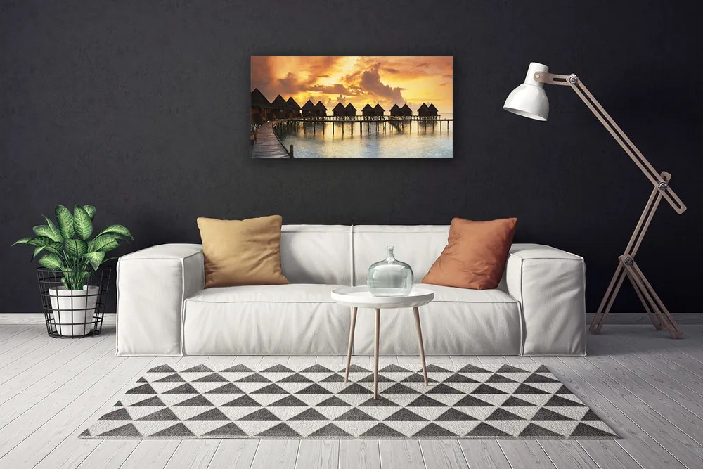 Obraz na płótnie Kolorowe Domki Nadmorskie