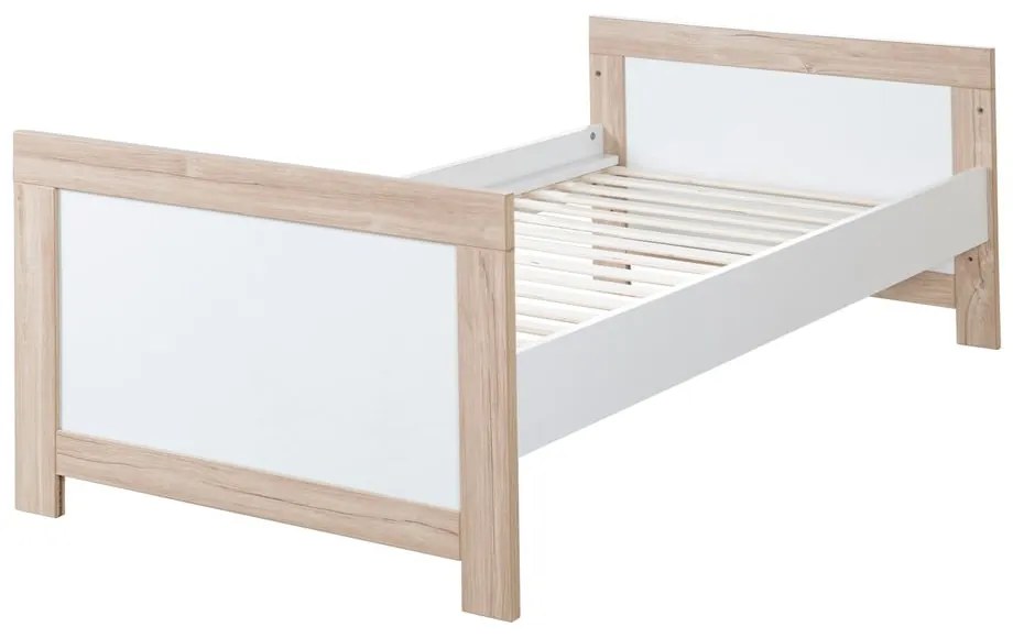 Biało-naturalne łóżeczko 70x140 cm Malo – Roba