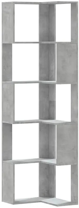 Narożny regał otwarty 5-poziomowy beton B7-H30