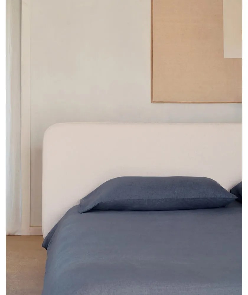 Beżowe tapicerowane łóżko dwuosobowe 180x200 cm Odum – Kave Home