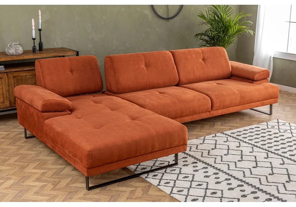 Orange Artie Mustang sofa narożna, lewy narożnik