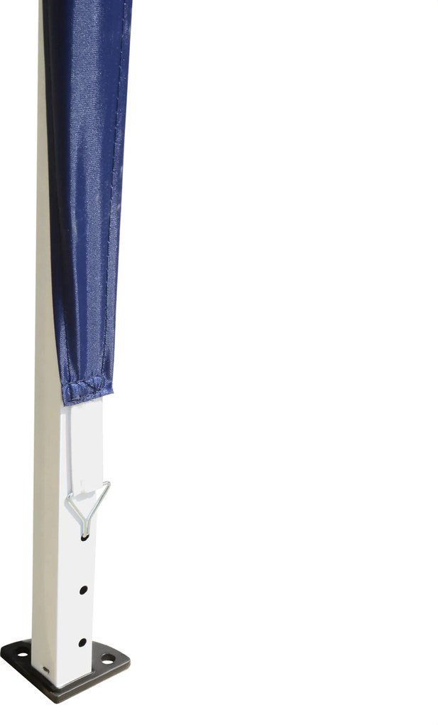 Outsunny Pawilon, 2,95 x 2,95 m Składany Pawilon Ogrodowy, Namiot Imprezowy, UV Schutz, Stal+Tkanina Oxford, Niebieski