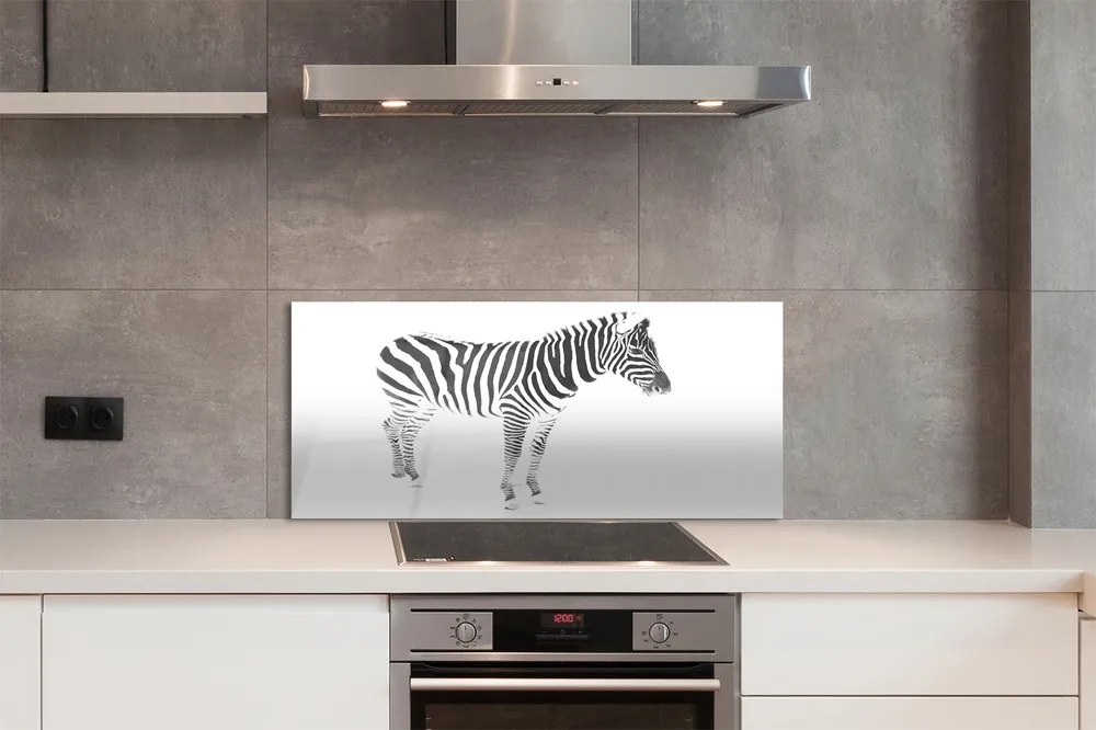 Szklany Panel Malowana zebra