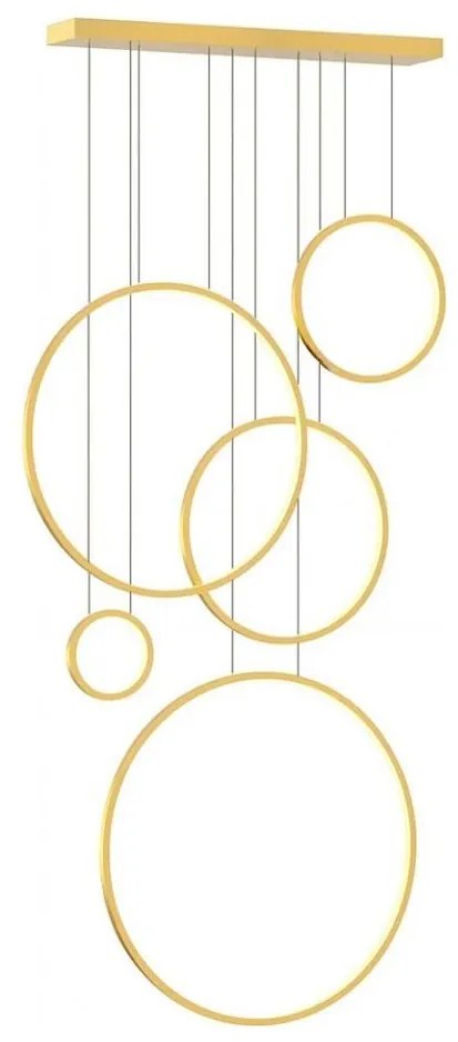 LED Żyrandol na przewodzie SATURNO LED/100W/230V złoty